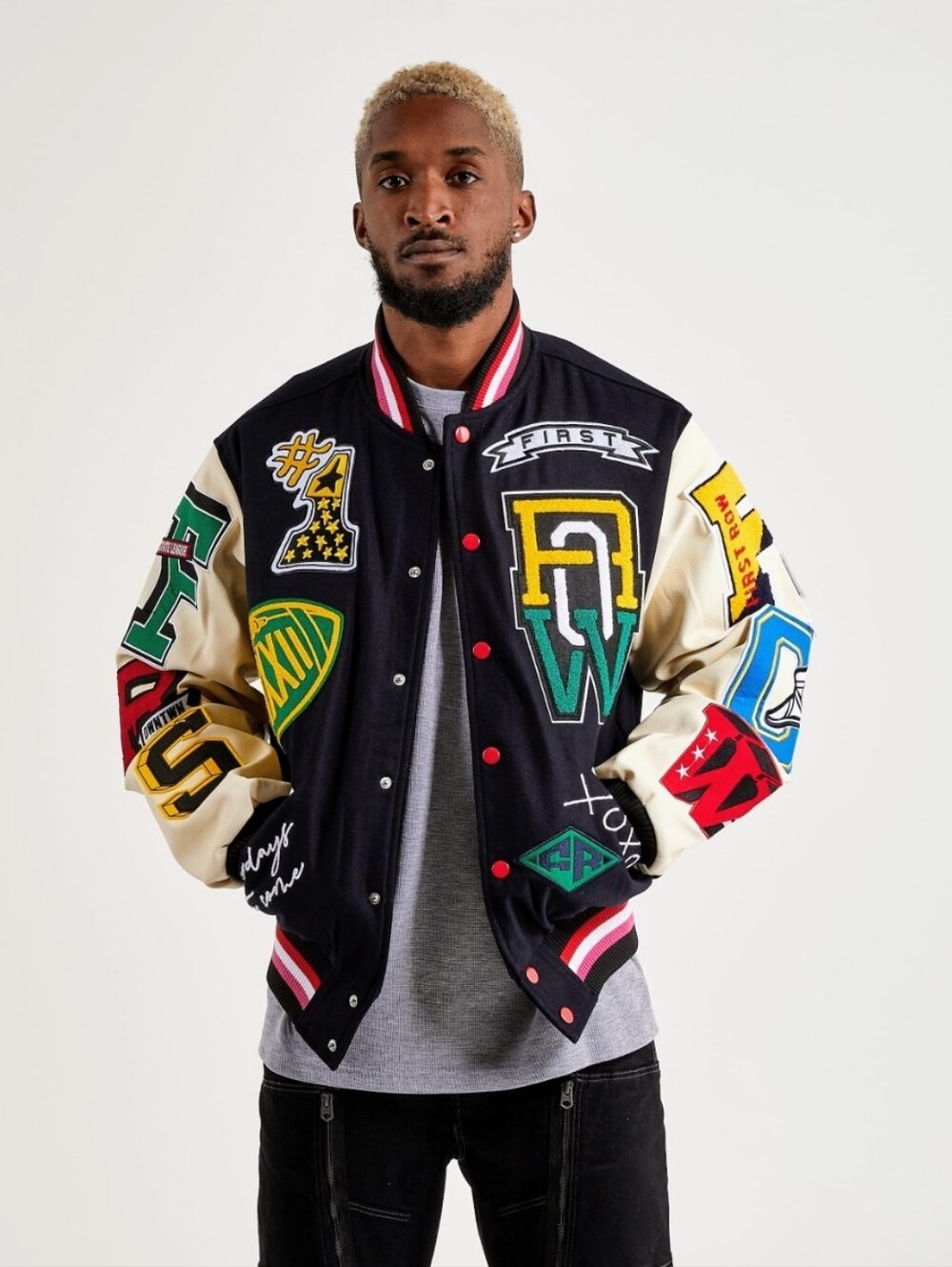 FIRST ROW - Unisex Varsity Jacket - Picture 2 of 8